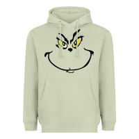 Matcha Grinch Face Heavyweight Hoodie - artisFamous