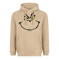 Grinch Face Heavyweight Hoodie | Teevron