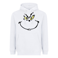 White Grinch Face Heavyweight Hoodie - artisFamous