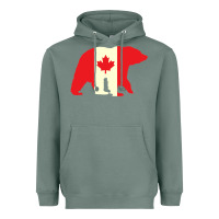 Sage Canadian Bear Heavyweight Hoodie - artisFamous
