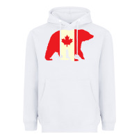 White Canadian Bear Heavyweight Hoodie - artisFamous