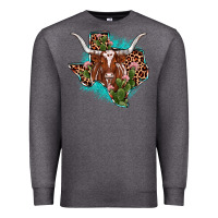 Charcoal Heather texas longhorn texas map Premium Sweatshirt - JahusDesignShop