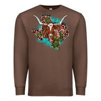 Chestnut texas longhorn texas map Premium Sweatshirt - JahusDesignShop