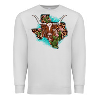 Dove Grey texas longhorn texas map Premium Sweatshirt - JahusDesignShop