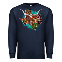 Navy texas longhorn texas map Premium Sweatshirt - JahusDesignShop