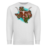 Oatmeal Heather texas longhorn texas map Premium Sweatshirt - JahusDesignShop