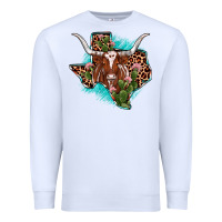 White texas longhorn texas map Premium Sweatshirt - JahusDesignShop
