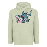 Matcha Sharkdog Sticker Heavyweight Hoodie - artisFamous