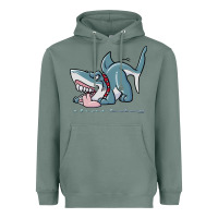 Sage Sharkdog Sticker Heavyweight Hoodie - artisFamous
