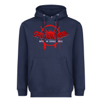 Navy into the spider verse film Heavyweight Hoodie - artisFamous