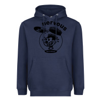 Navy records Heavyweight Hoodie - artisFamous