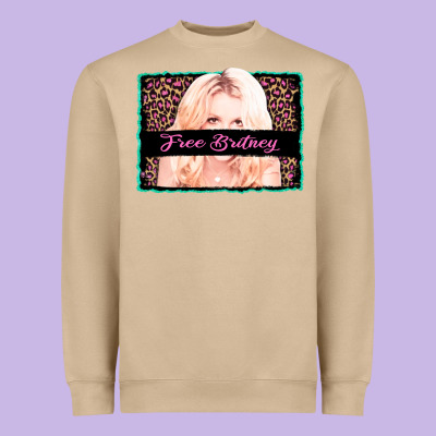 Free Britney Leopard Glitter Heavyweight Sweatshirt Designed By Adodesignshop