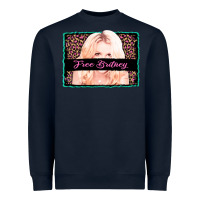 Navy free britney leopard glitter Heavyweight Sweatshirt - AdoDesignShop