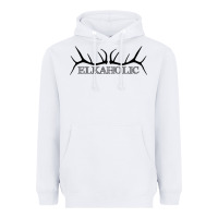 White Elkaholic Heavyweight Hoodie - artisFamous