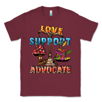 Burgundy Love support advocate Classic Tee - CowGirlArtShop