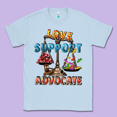 Love Support Advocate Classic Tee Designed By Cowgirlartshop