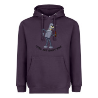 Plum Futurama Ctrl Alt Shift Kill Bender Heavyweight Hoodie - artisFamous