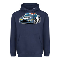 Navy police car Heavyweight Hoodie - artisFamous