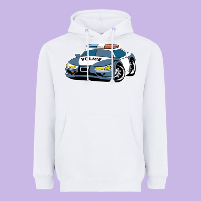 Police Car Heavyweight Hoodie Designed By Artisfamous