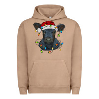 Pigment Burro christmas baby black angus calf with lights Urban Hoodie - RanaPortraitStore