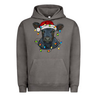 Pigment Tornado christmas baby black angus calf with lights Urban Hoodie - RanaPortraitStore