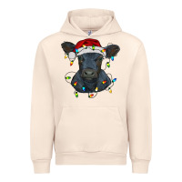 Sandshell christmas baby black angus calf with lights Urban Hoodie - RanaPortraitStore