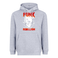Heather Grey music punk Heavyweight Hoodie - artisFamous