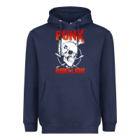 Navy music punk Heavyweight Hoodie - artisFamous