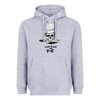 Heather Grey bourdain cook free or die Heavyweight Hoodie - artisFamous