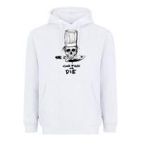 White bourdain cook free or die Heavyweight Hoodie - artisFamous