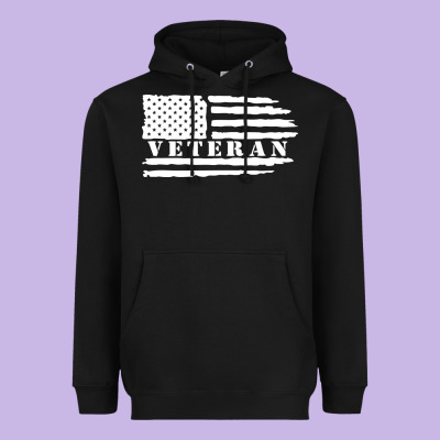 American Veteran, Patriotic American Tee, Army Style Sweatshirt Heavyweight Hoodie Designed By Artisfamous