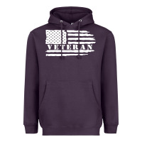 Plum american veteran, patriotic american tee, army style sweatshirt Heavyweight Hoodie - artisFamous