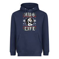 Navy fro.zen o.l.a.f hug life ugly christmas sweater style shirt Heavyweight Hoodie - artisFamous