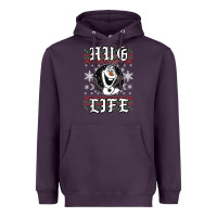 Plum fro.zen o.l.a.f hug life ugly christmas sweater style shirt Heavyweight Hoodie - artisFamous