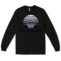 Black Best Cat Dad Ever Long Sleeve Tee - Bettercallsaul
