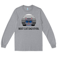 Heather Grey Best Cat Dad Ever Long Sleeve Tee - Bettercallsaul