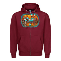 Burgundy western cactus Zipper Hoodie - AdoDesignShop