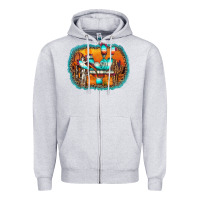 Heather Grey western cactus Zipper Hoodie - AdoDesignShop