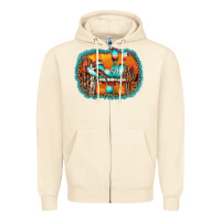 Sandshell western cactus Zipper Hoodie - AdoDesignShop