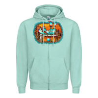 Seafoam western cactus Zipper Hoodie - AdoDesignShop