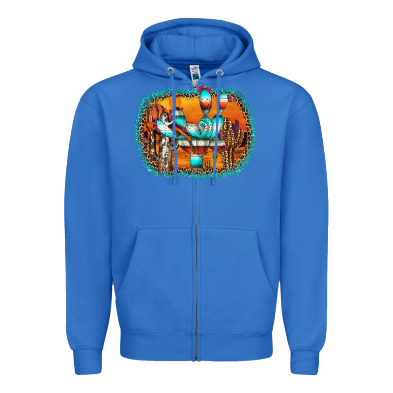 Western Cactus Zipper Hoodie by AdoDesignShop | Teevron