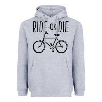 Heather Grey ride or die bicycle Heavyweight Hoodie - artisFamous