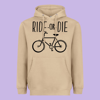 Ride Or Die Bicycle Heavyweight Hoodie Designed By Artisfamous