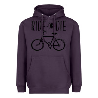 Plum ride or die bicycle Heavyweight Hoodie - artisFamous