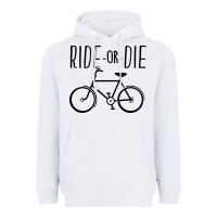 White ride or die bicycle Heavyweight Hoodie - artisFamous