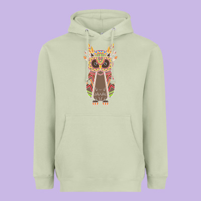 Native Owl Heavyweight Hoodie Designed By Artisfamous