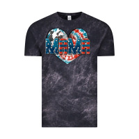 Cloud Black American Mama heart Vintage Tee - FaDigitalArtStudio