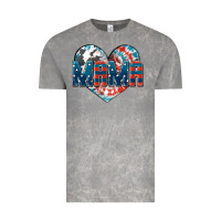 Cloud Rock American Mama heart Vintage Tee - FaDigitalArtStudio