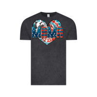 Vintage Black American Mama heart Vintage Tee - FaDigitalArtStudio