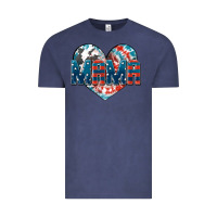 Vintage Denim American Mama heart Vintage Tee - FaDigitalArtStudio